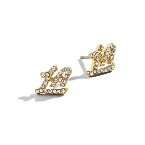 LA Rhinestone Stud Earrings