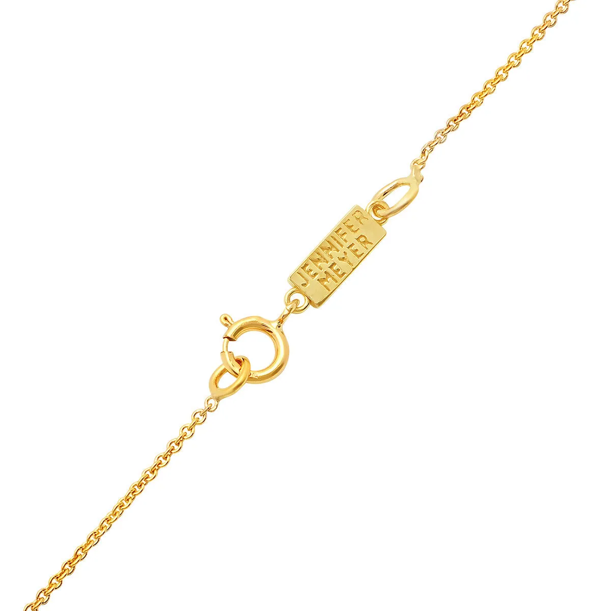 Large Pink Sapphire Single Bezel Necklace
