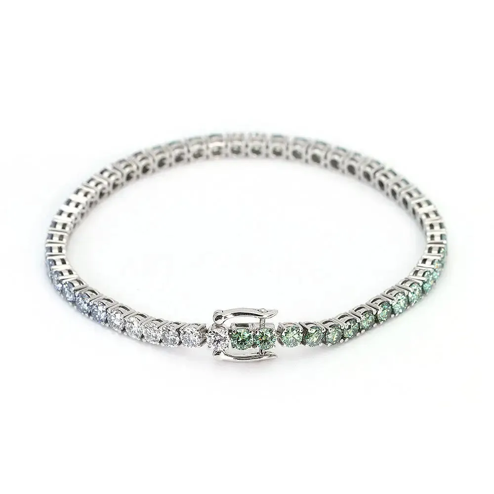 Leanne Coloured Moissanite Tennis Bracelet