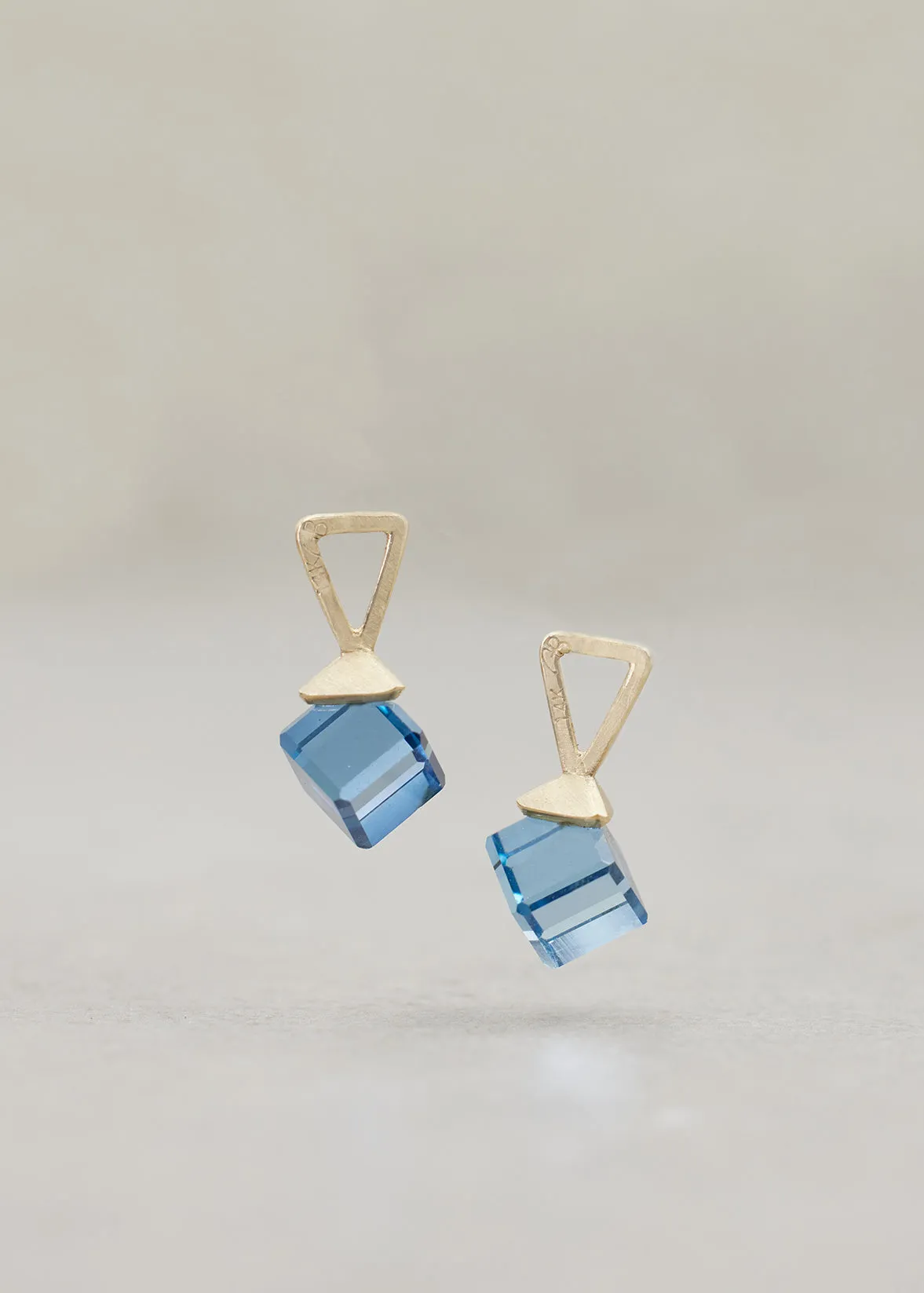 London Blue Topaz Cube Charms