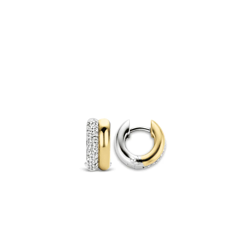 Milano Mixed Hoop Earrings - Silver/Gold - 7643ZY