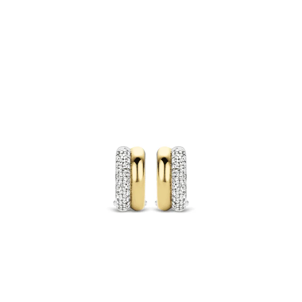 Milano Mixed Hoop Earrings - Silver/Gold - 7643ZY
