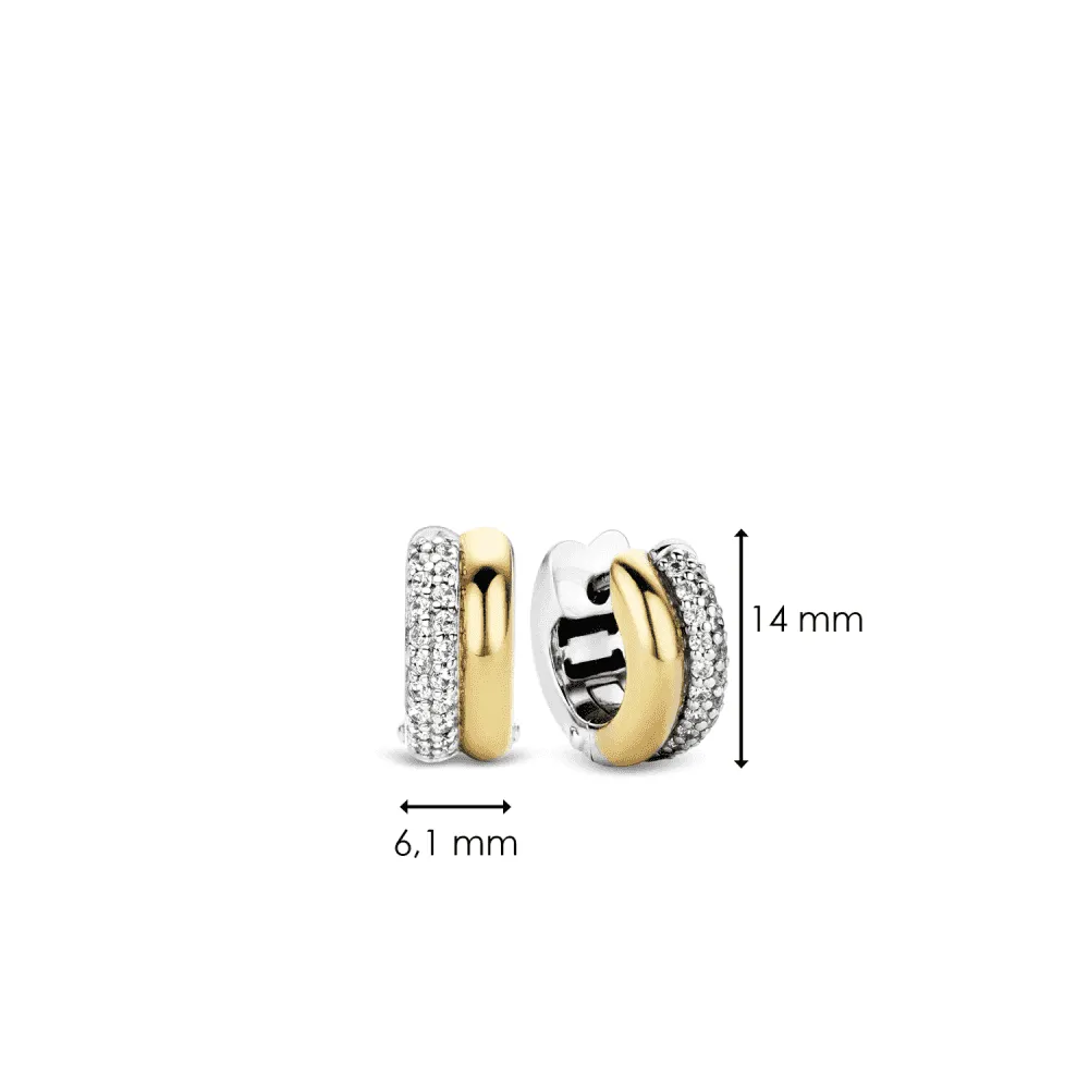 Milano Mixed Hoop Earrings - Silver/Gold - 7643ZY