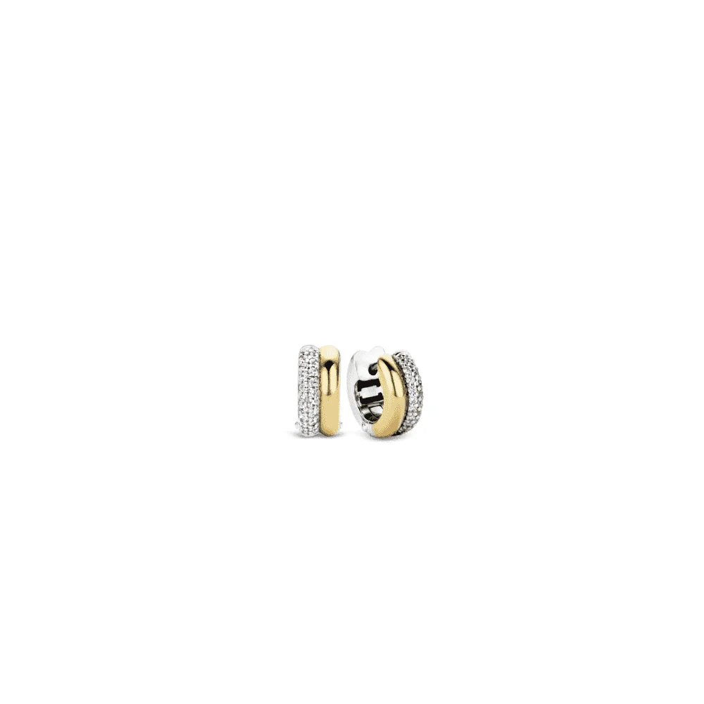 Milano Mixed Hoop Earrings - Silver/Gold - 7643ZY