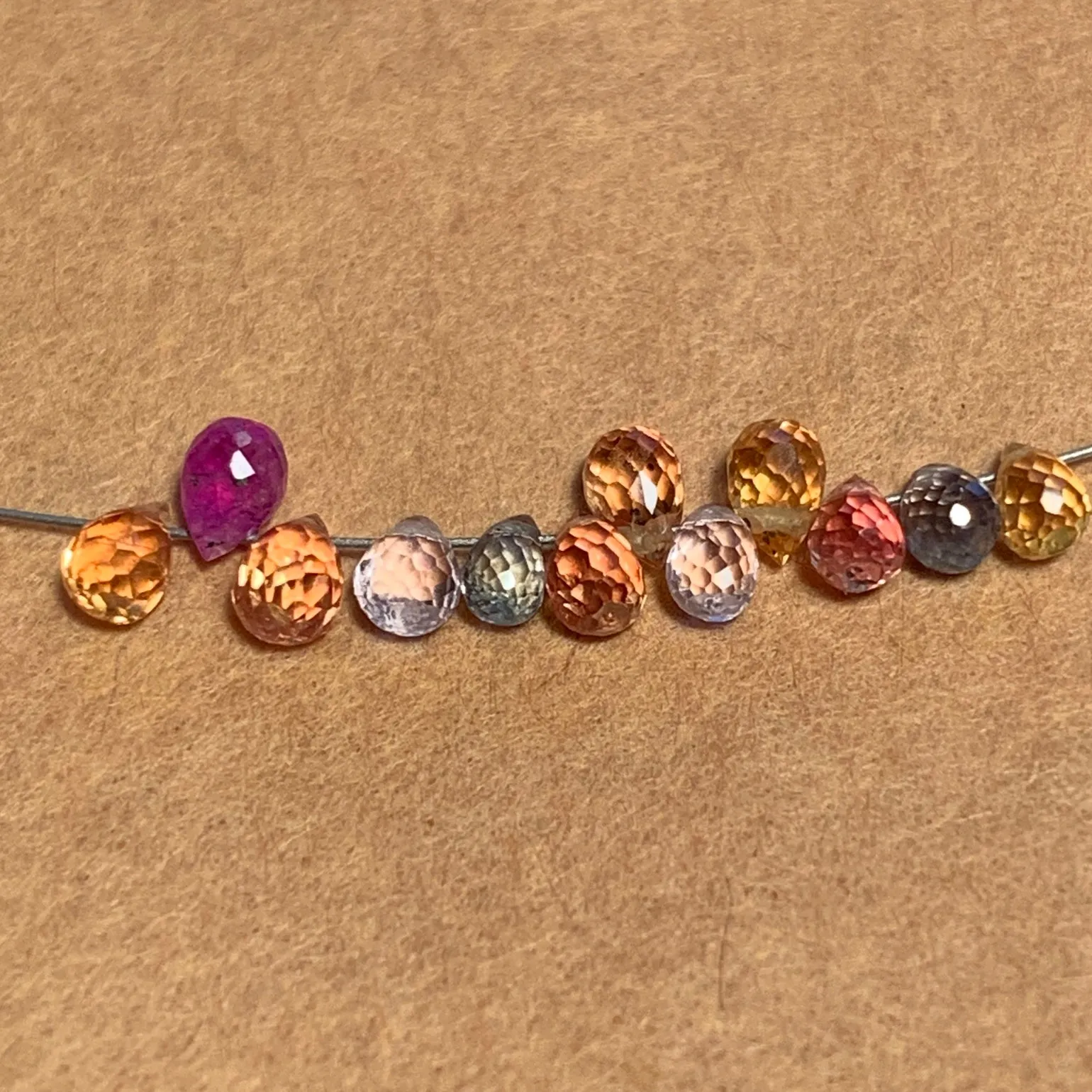 Multi-Color Sapphire Briolettes