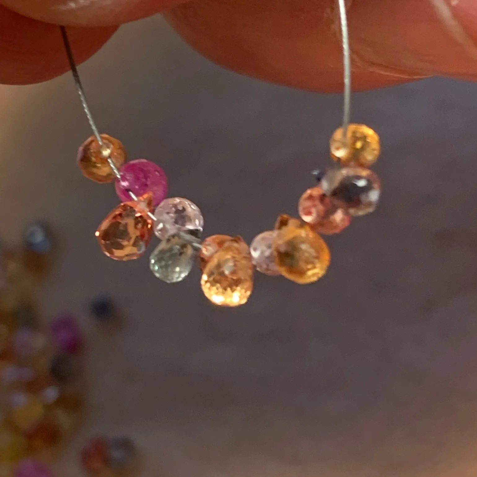 Multi-Color Sapphire Briolettes