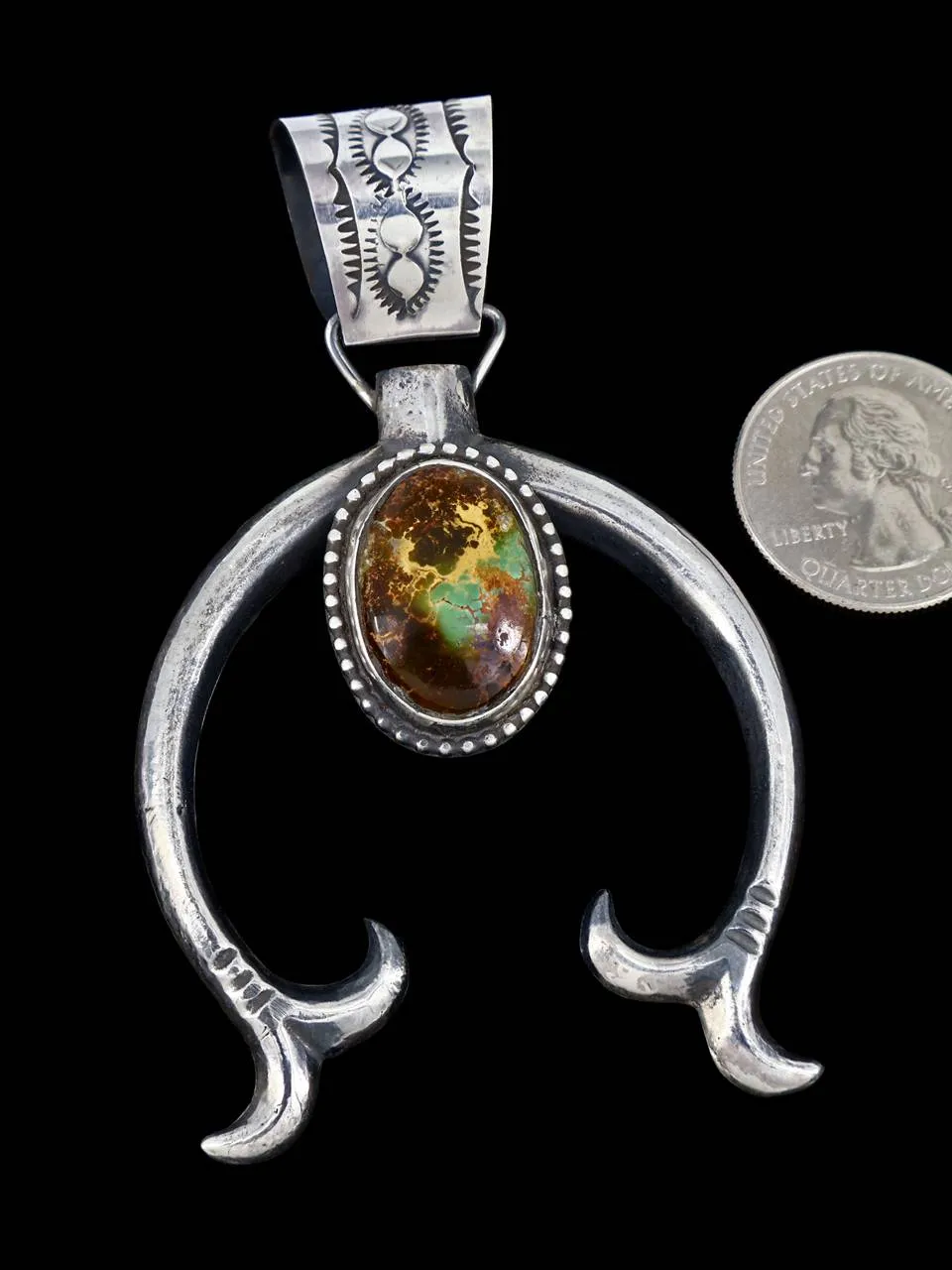 Native American Jewelry Turquoise Naja Pendant