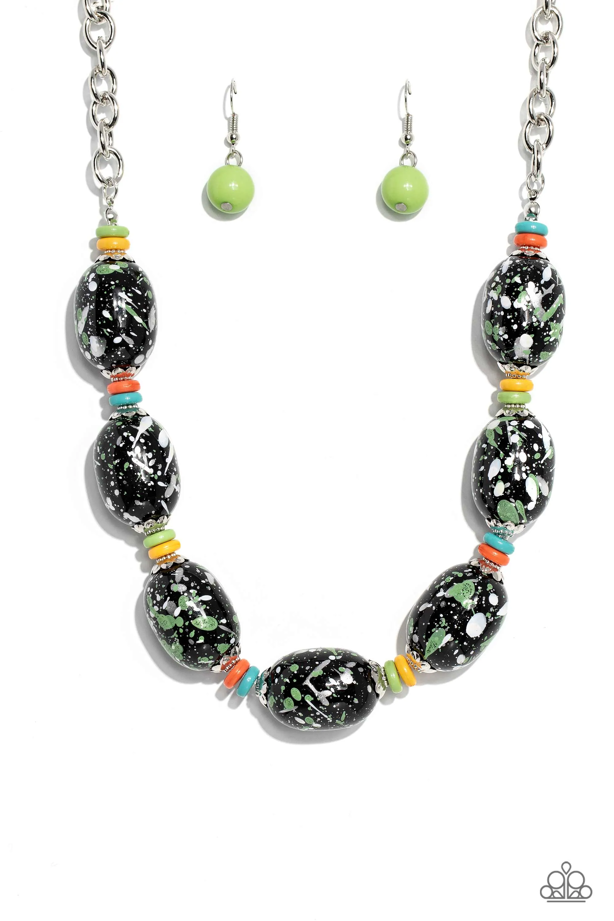 Necklaces No Laughing SPLATTER - Green N2026