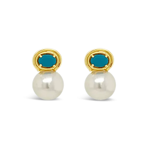 Pearl & Turquoise Earrings