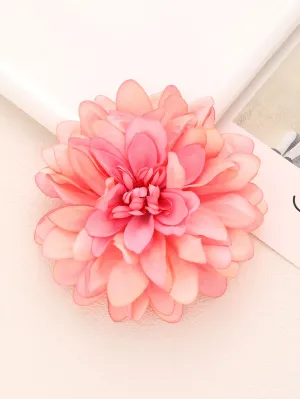 Pink Flower Decor Alligator Hair Clip Boho for Women Barrette Styling Hair