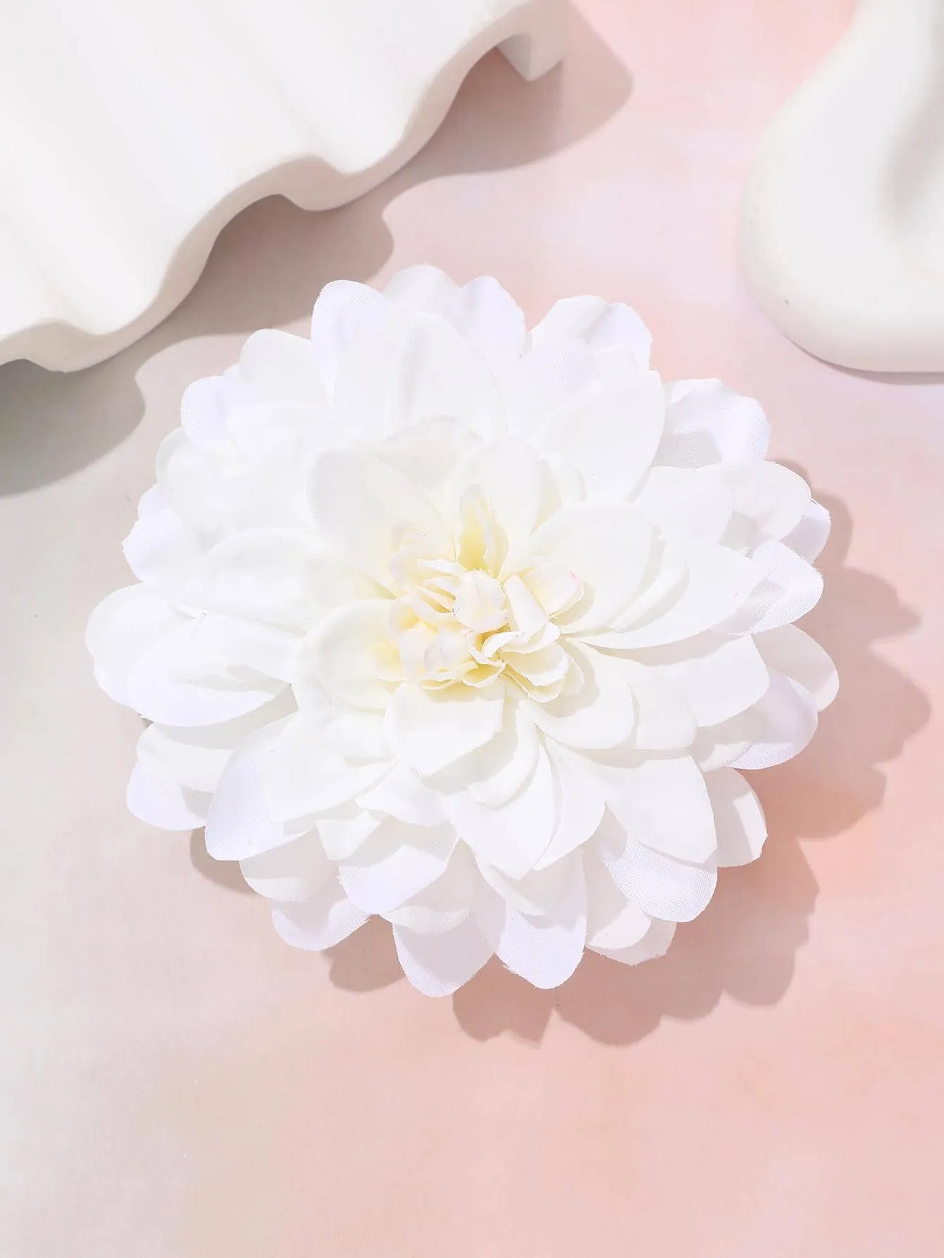 Pink Flower Decor Alligator Hair Clip Boho for Women Barrette Styling Hair