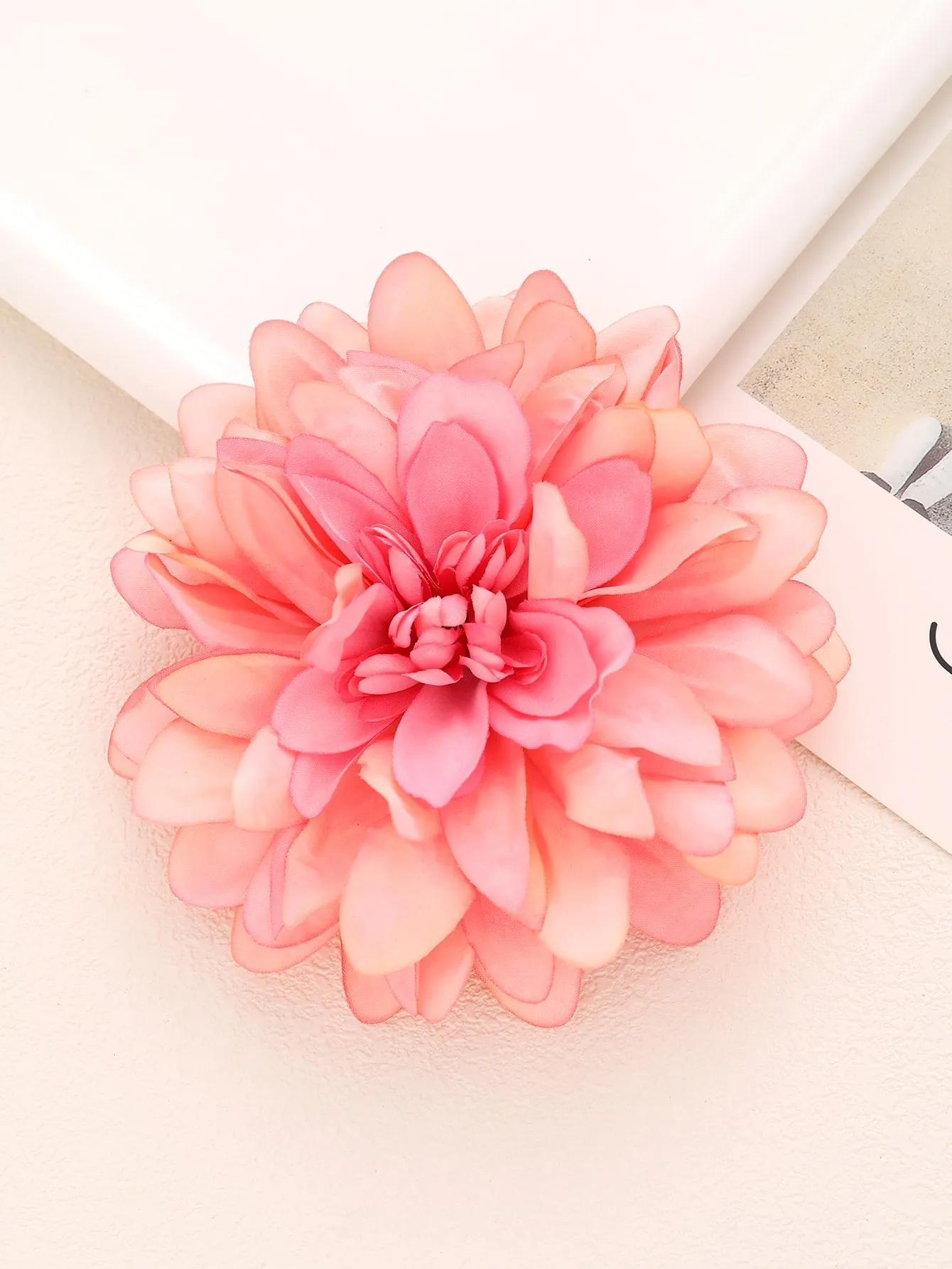 Pink Flower Decor Alligator Hair Clip Boho for Women Barrette Styling Hair