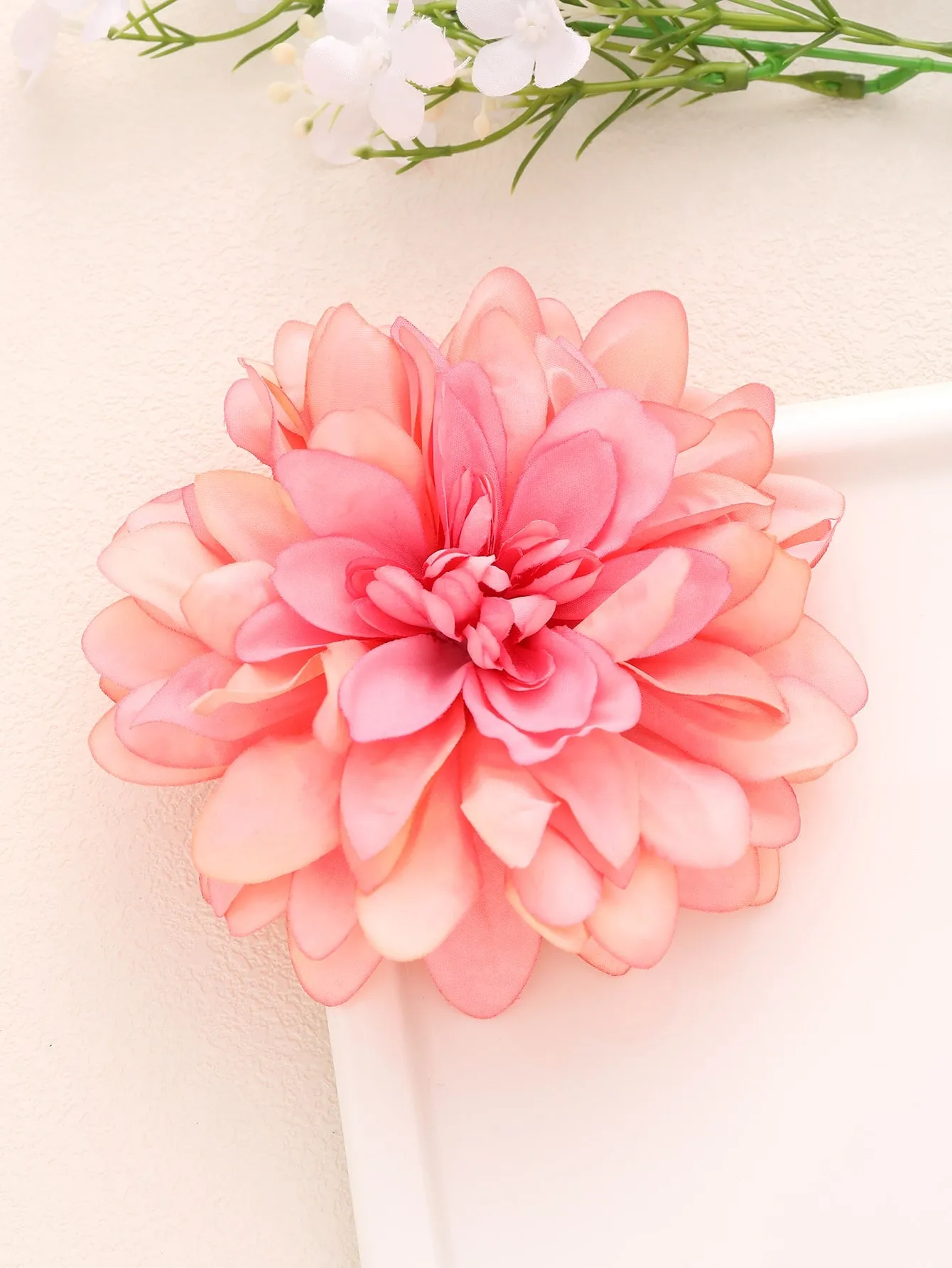 Pink Flower Decor Alligator Hair Clip Boho for Women Barrette Styling Hair