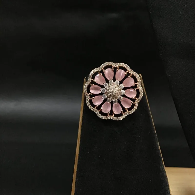 Pink Zircon/AD Choker Set 18522-5704
