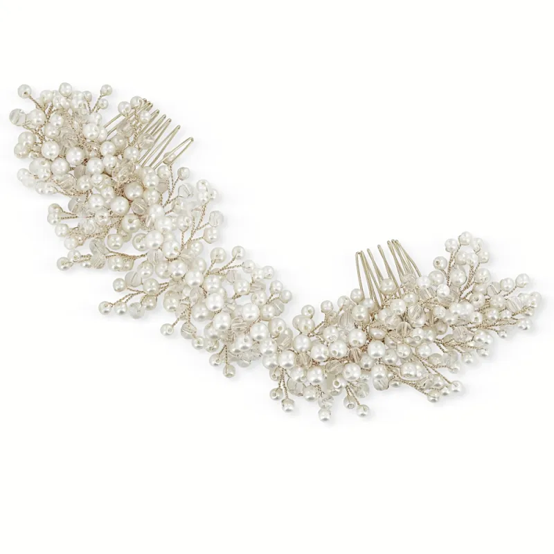 Precious Pearl Hair Comb - Available in Silver or Gold