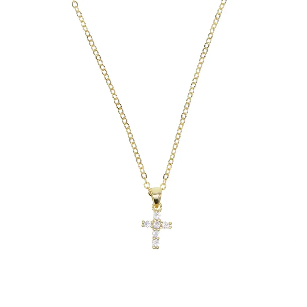 Rose Gold Cross Pendant Necklace