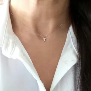 Rose Gold Cross Pendant Necklace