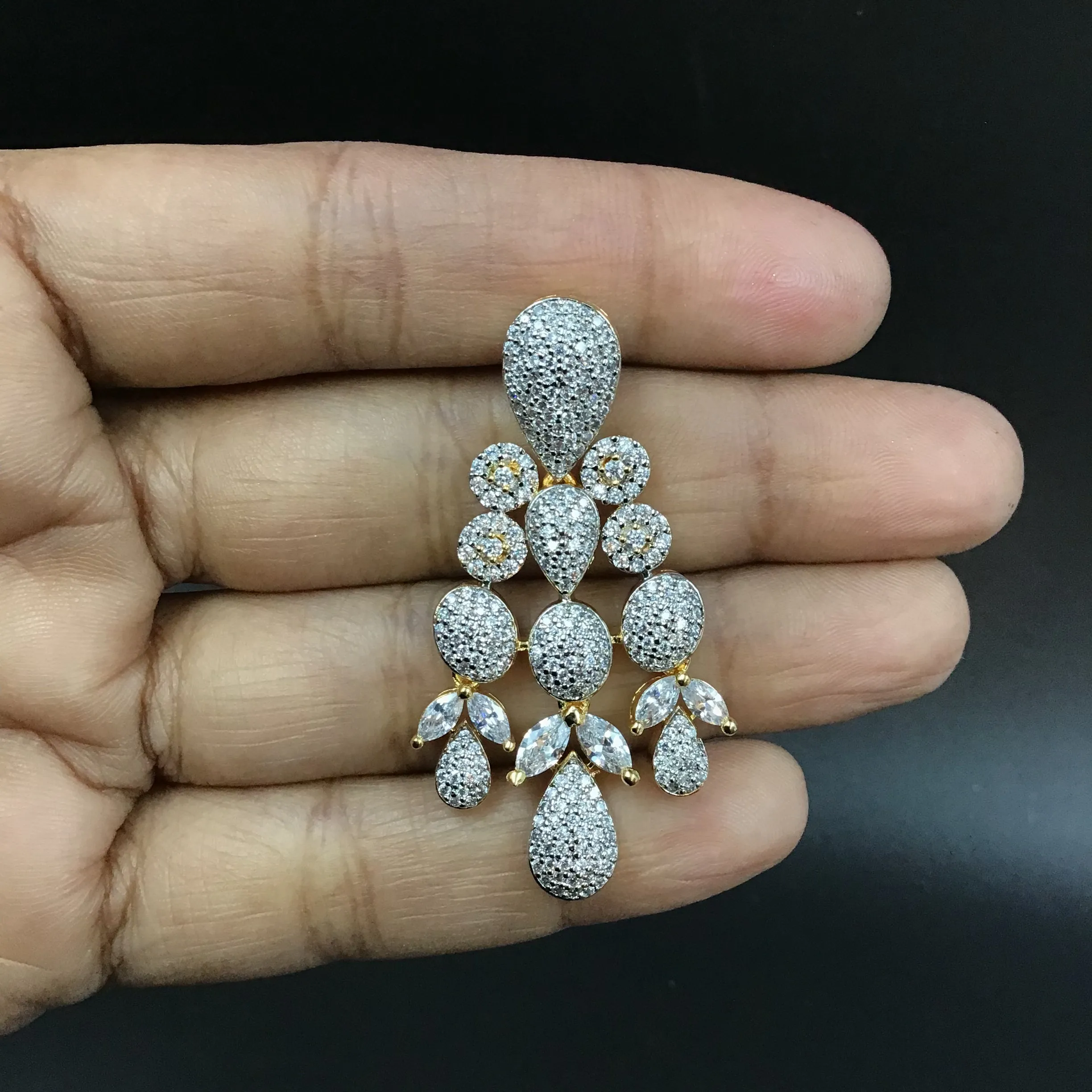 Round Neck Zircon/AD Necklace 3278-08