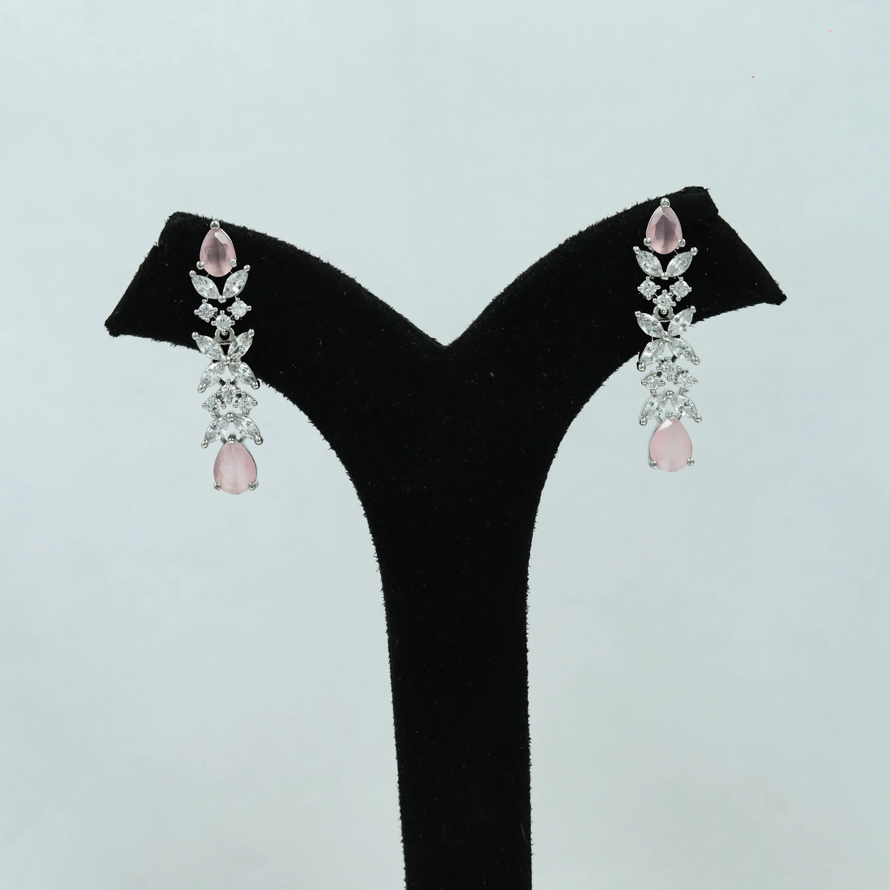 Round Neck Zircon/AD Necklace Set 11907-69