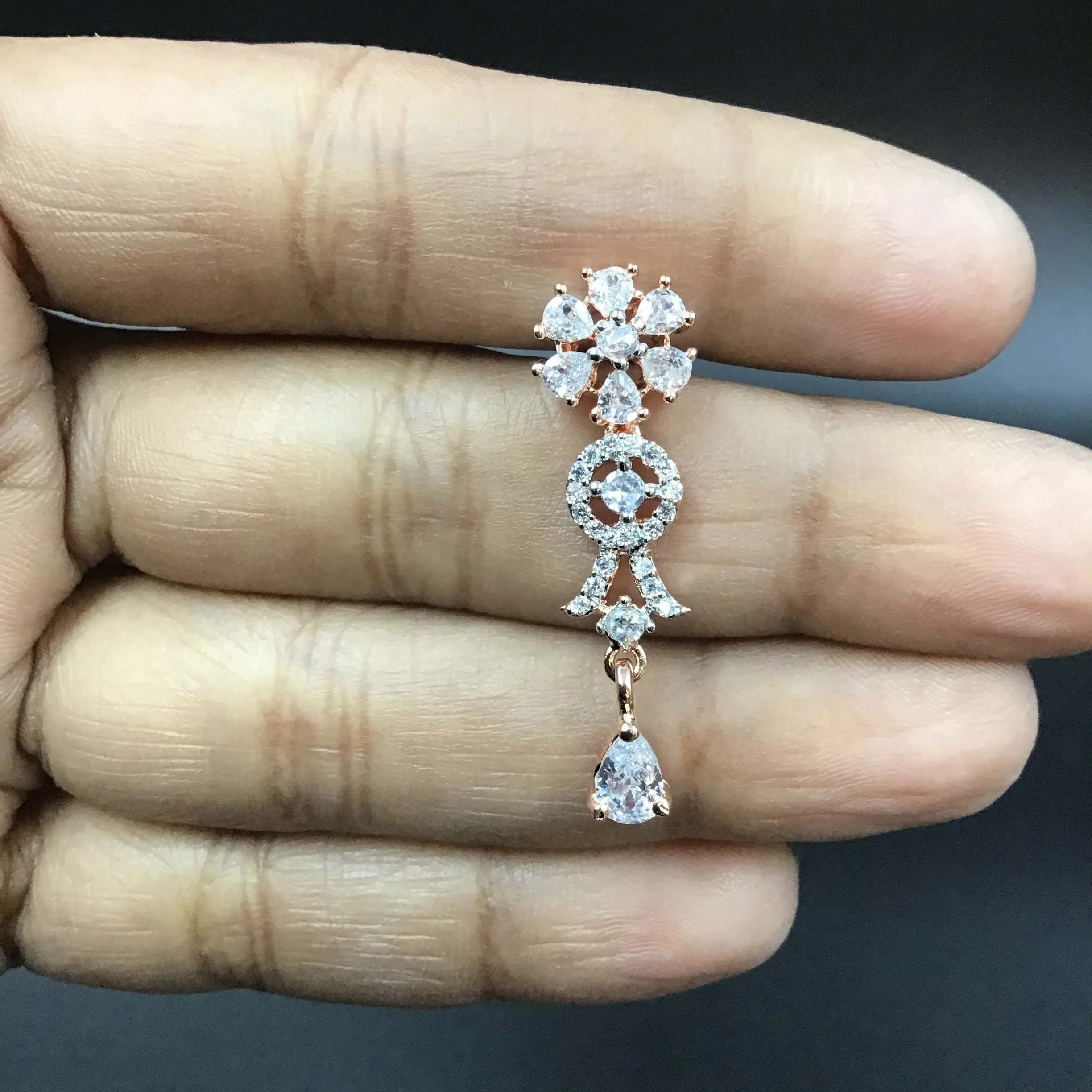 Round Neck Zircon/AD Necklace Set 3171-11