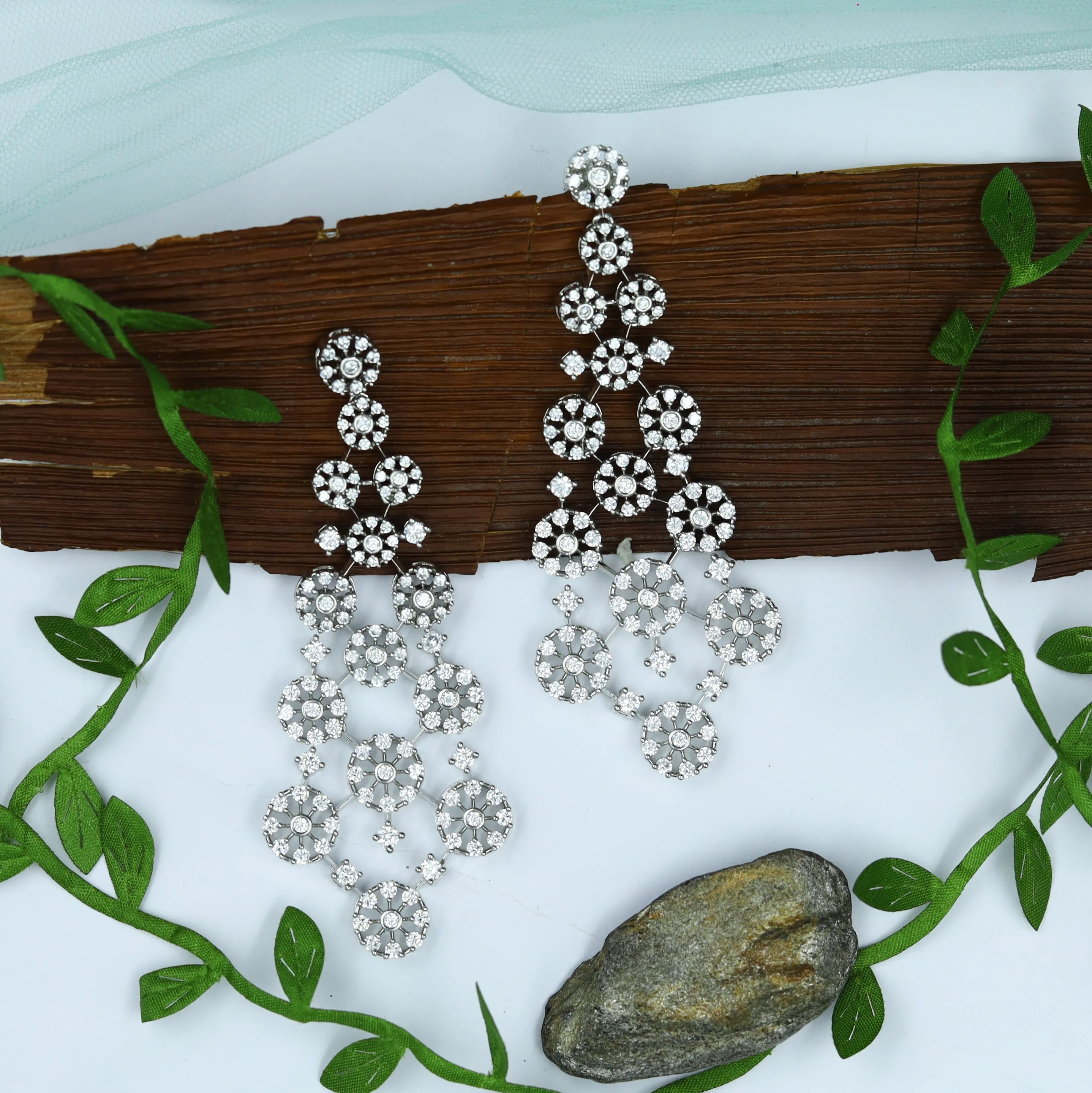 Round Neck Zircon/AD Necklace Set 5947-69