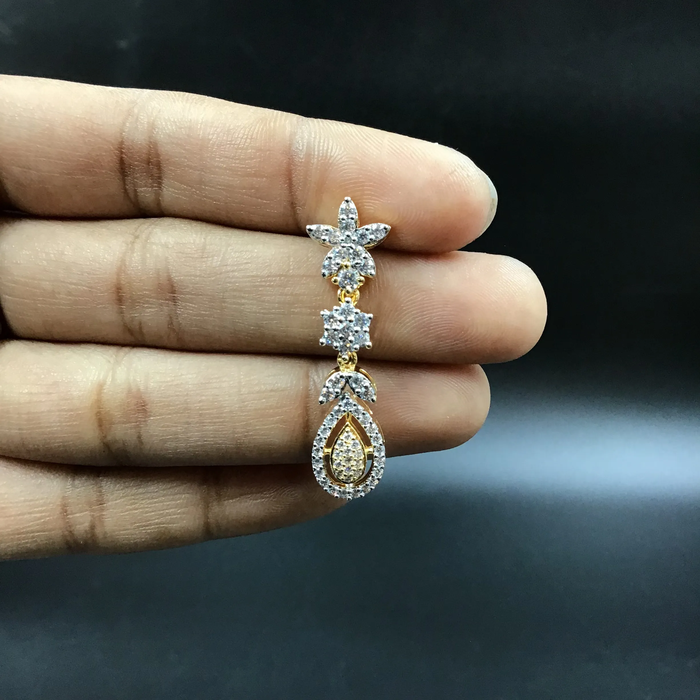 Round Neck Zircon/AD Necklace Set 6191-08