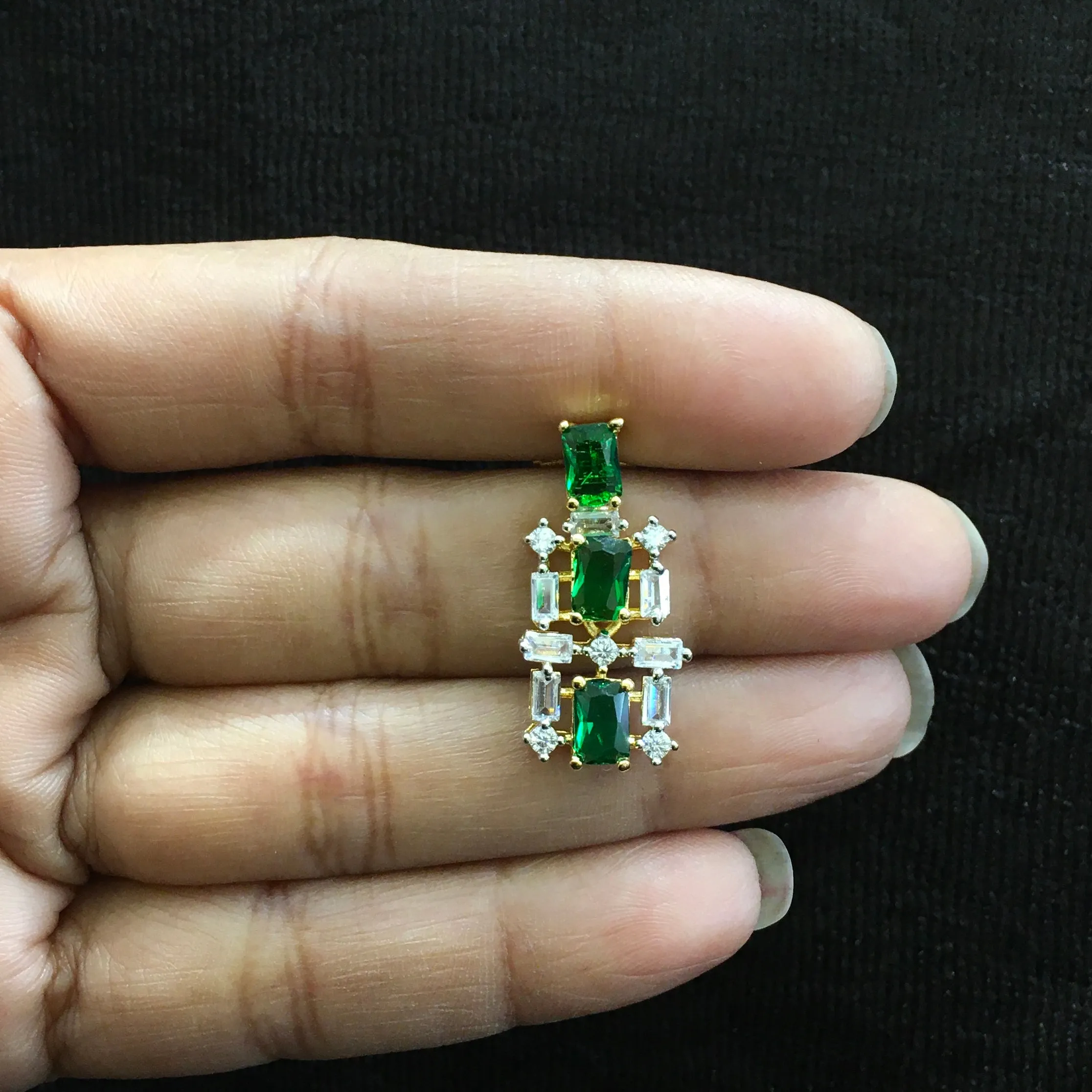 Round Neck Zircon/AD Necklace Set 6194-08