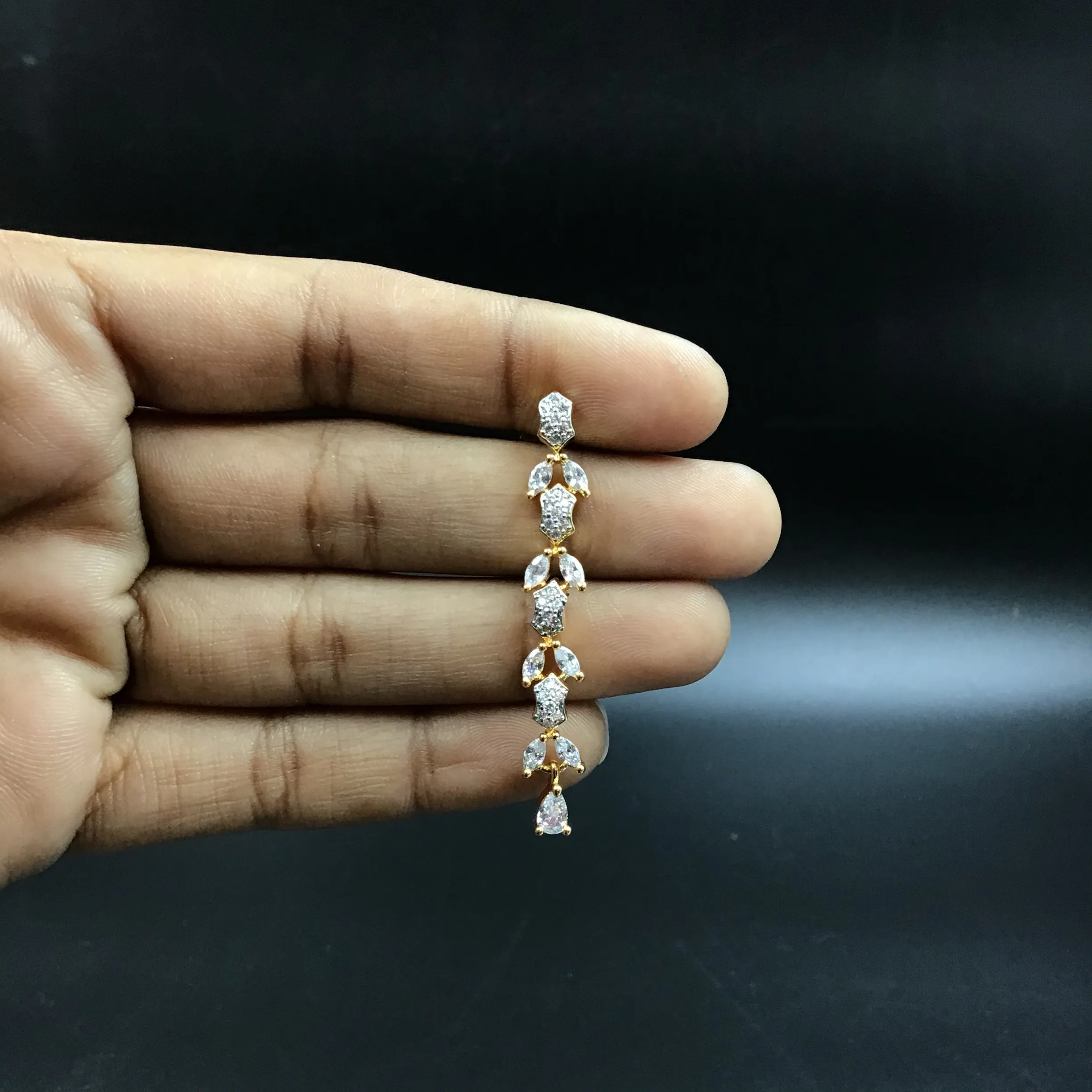 Round Neck Zircon/AD Necklace Set 7327-68