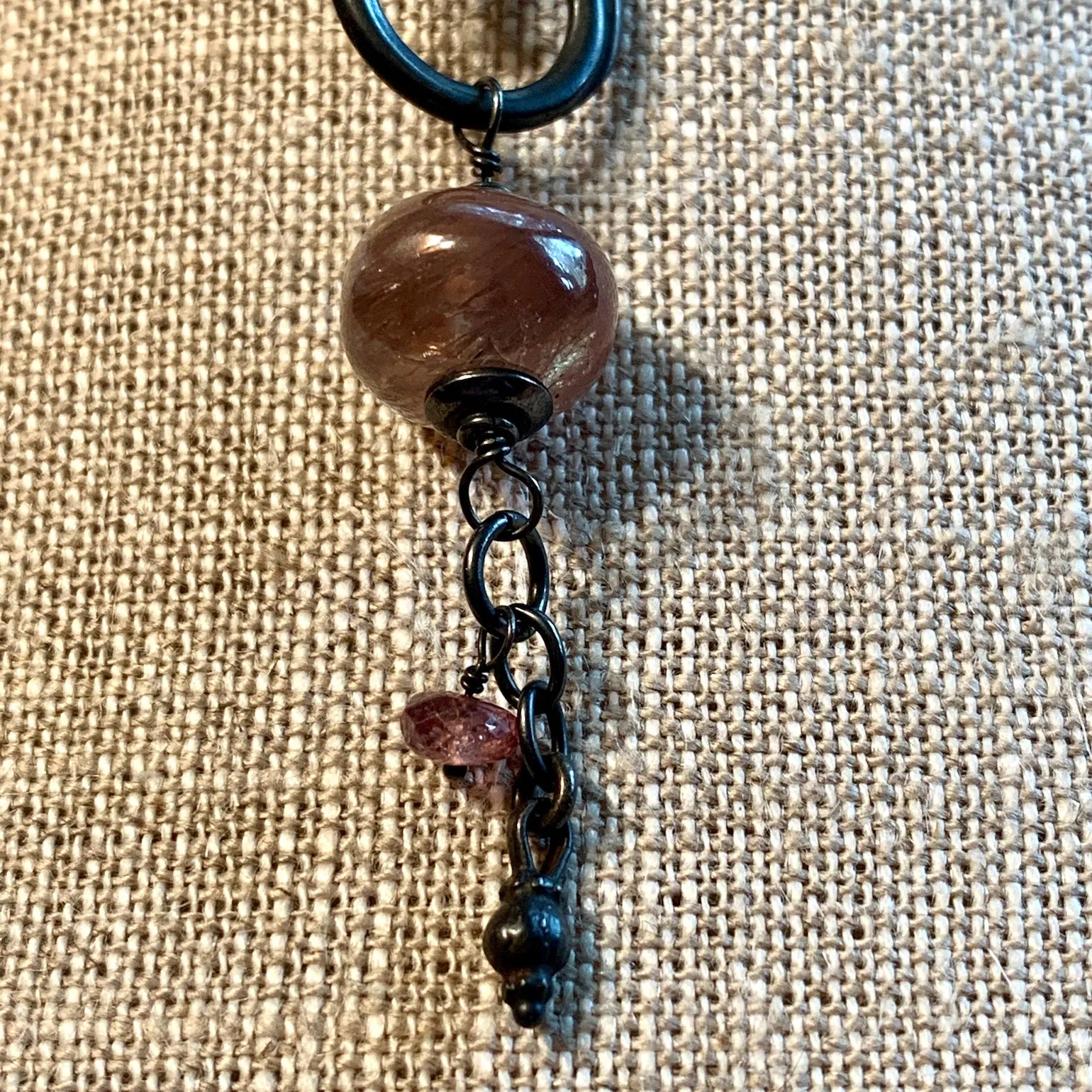 Sapphire & Oxidized Silver Necklace by Ruth
