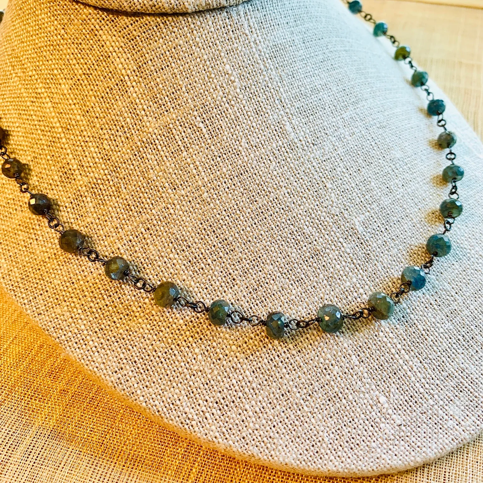 Sapphire and Silver Necklace by Ruth