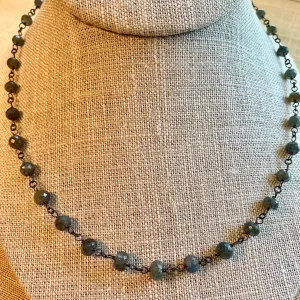 Sapphire and Silver Necklace by Ruth