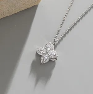Spinning Clover Necklace 925 Silver