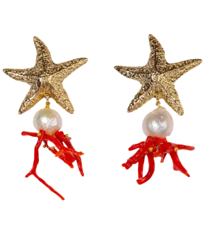 Stella Corallini Long Pearl Earrings by Cashfana