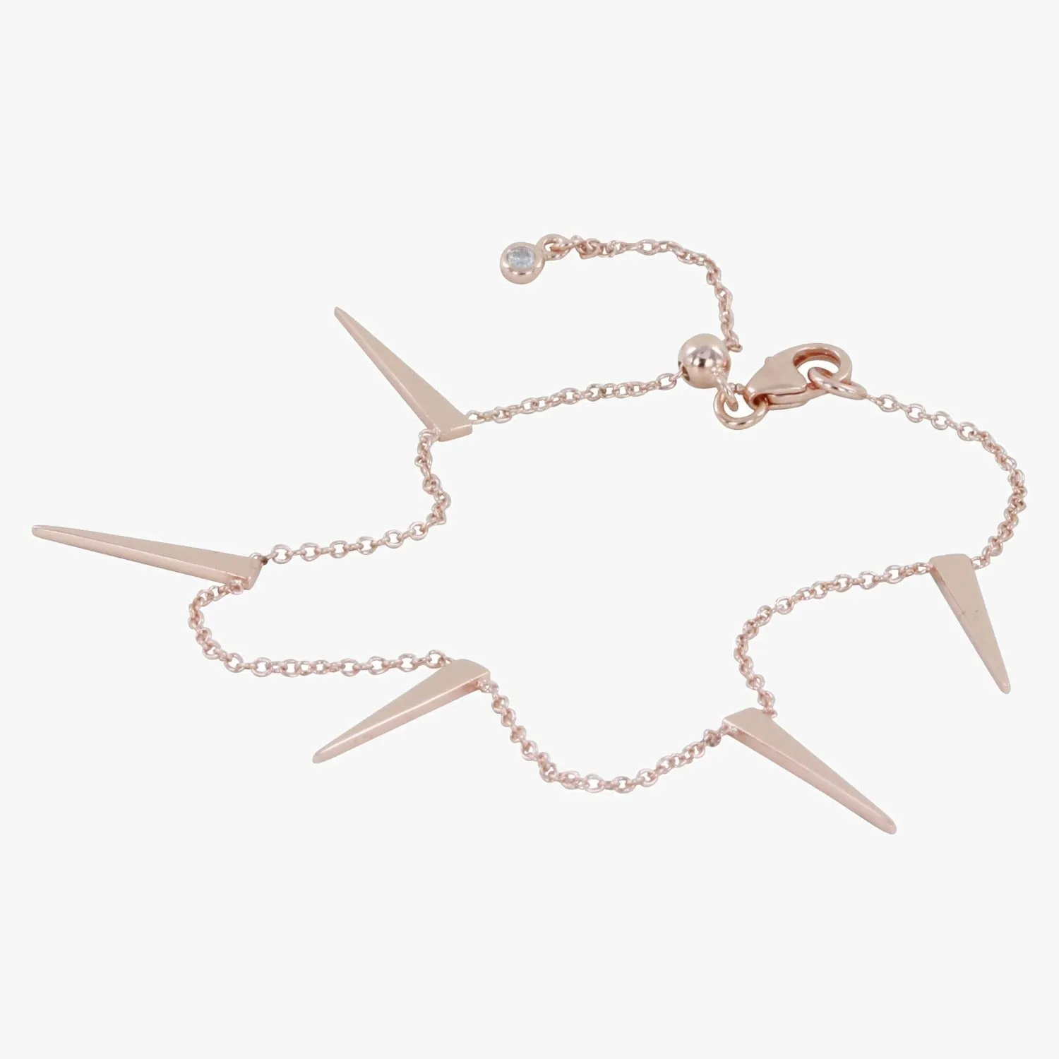 Sterling Silver Quintet Triangle Bracelet