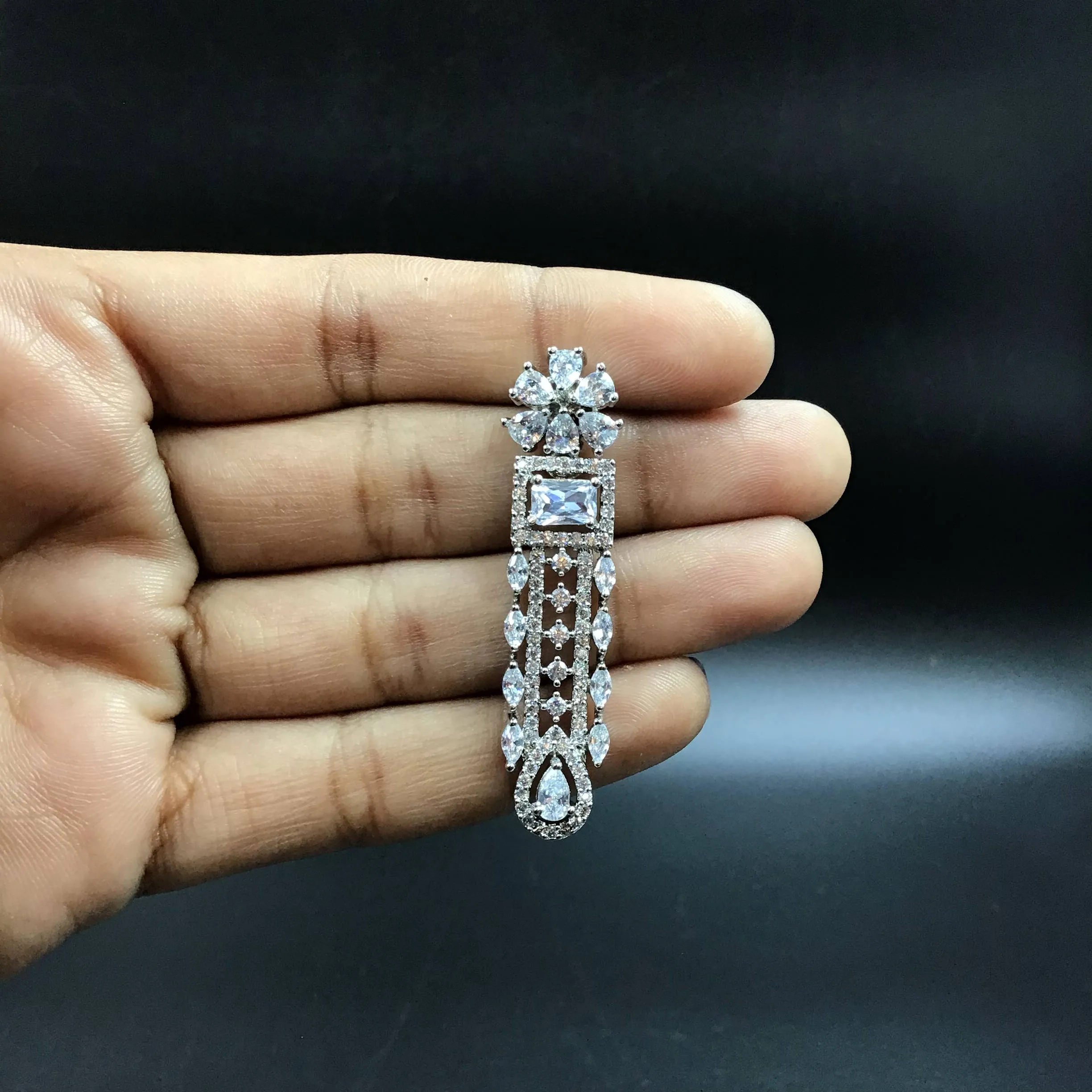 Stylish Zircon/AD Choker Set 15217-2364