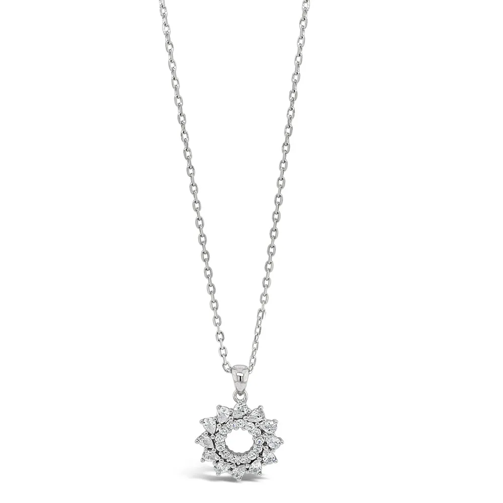 Sunshine Sterling Silver Cubic Zirconia Pendant