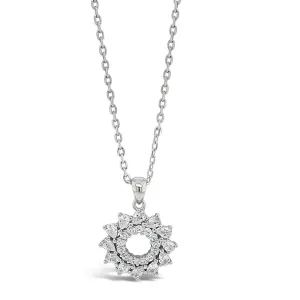 Sunshine Sterling Silver Cubic Zirconia Pendant