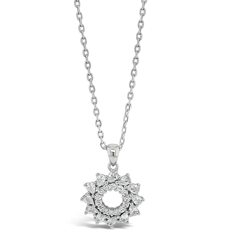 Sunshine Sterling Silver Cubic Zirconia Pendant