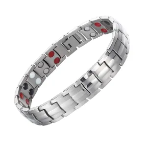 Titanium Magnet And Silver Elements Magnetic Bracelet