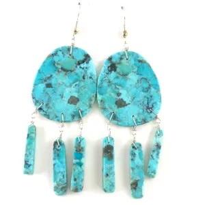 Turquoise Slab Earrings
