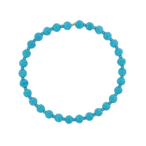 Turquoise Springwire Woven Ball Necklace