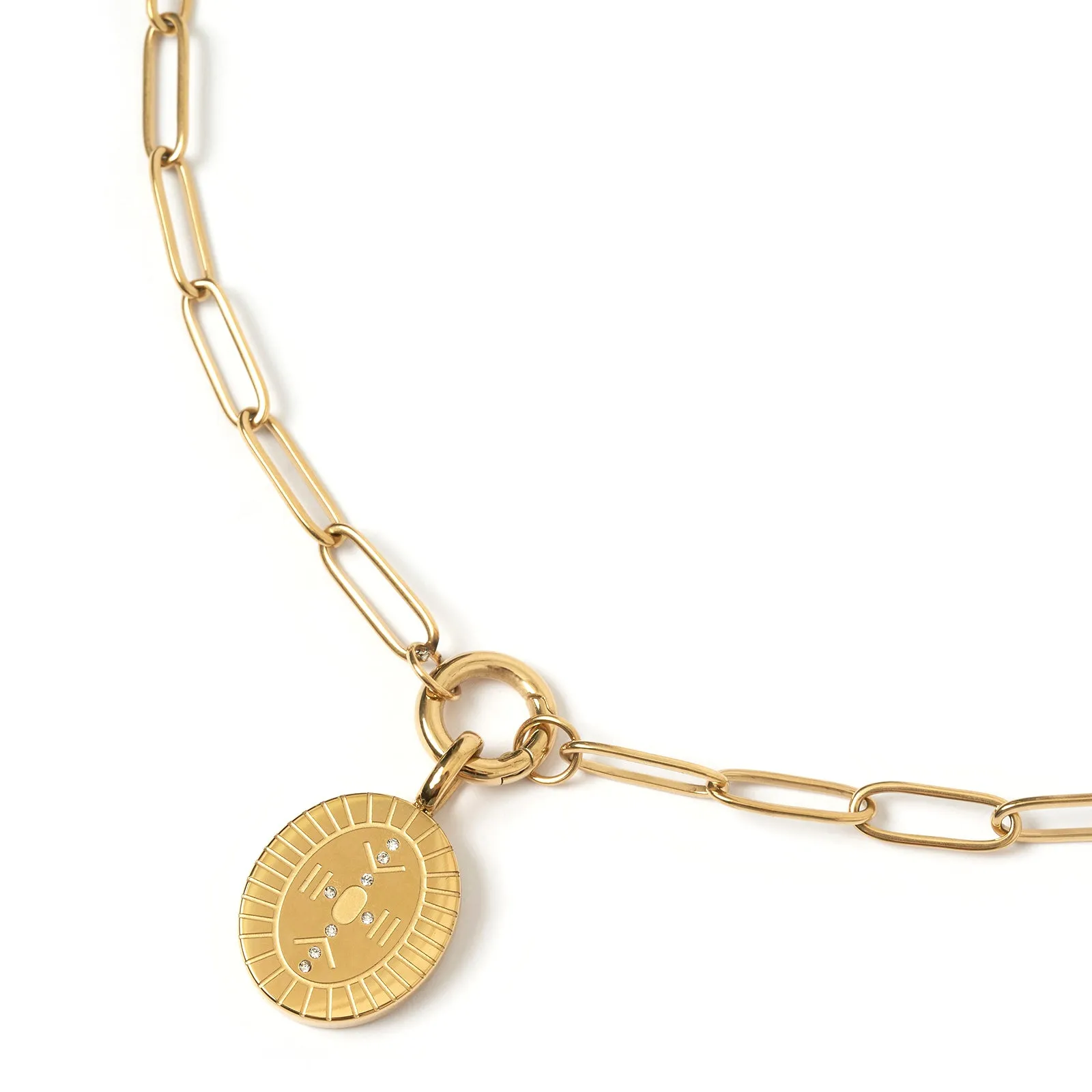 Tyde Clip Charm Gold Necklace