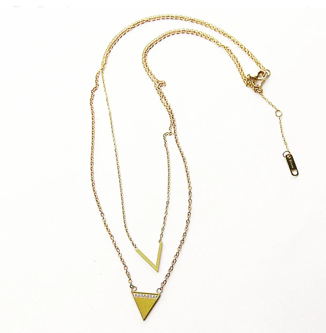 Victoria V Bling Layered Necklace
