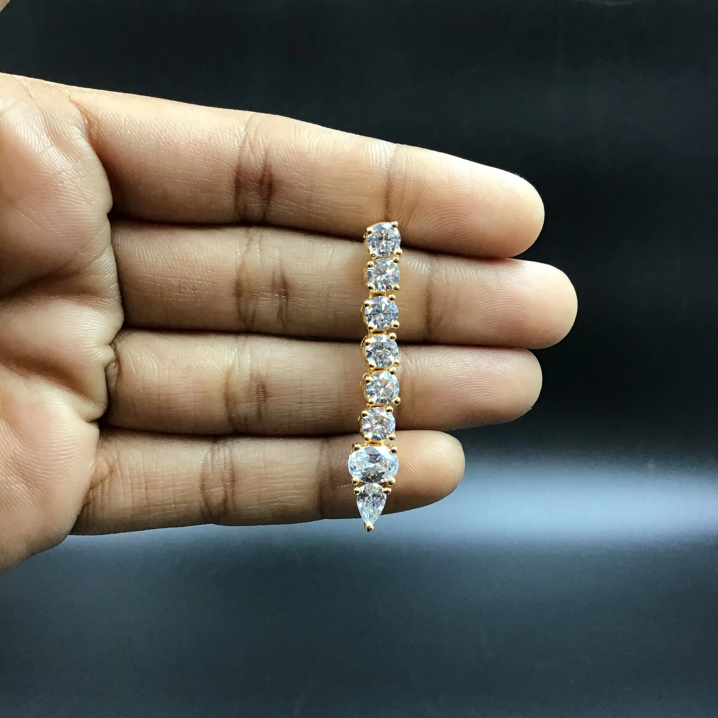 White Zircon/AD Necklace Set 13959-1049