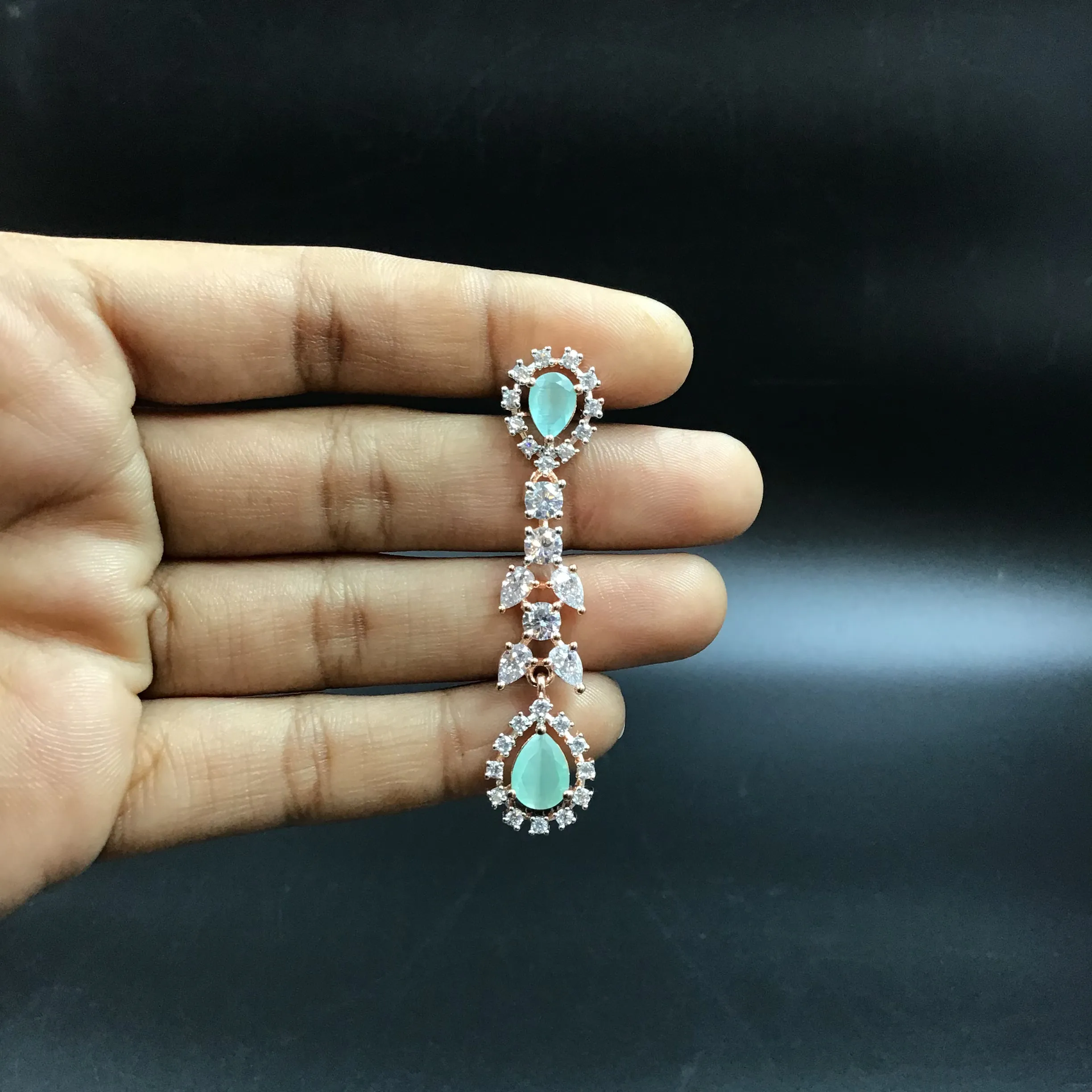 Zircon/AD Round Neck Necklace Set 20047-7231